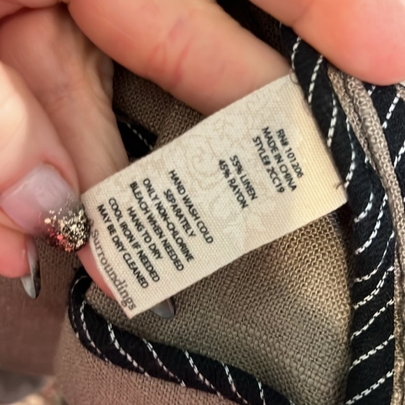 Soft Surroundings Sheridan Blazer Linen Blend Pockets One Button XS Oversized - Picture 12 of 13